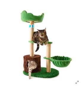 Cat Tower Jungle Cat Tree Tower Scratching Post Scratcher Condo with Big Hammock - Picture 1 of 5