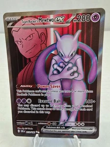 Carta Pokémon Juego de Cartas Coleccionables Mewtwo EX Team Rockets 213/182 Arte Completo Destino Rivales Inglés - Imagen 1 de 3