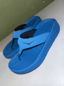 Hoka One Ora Recovedy Flip Flops Blue Women’s Size 9 Men’s Size 7  - Picture 1 of 4