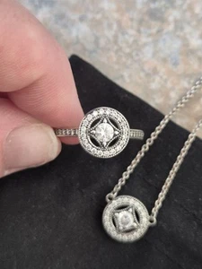 Pandora necklace and Ring- Art DECO style- Retired pieces. - Picture 1 of 3