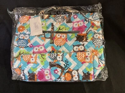 Bolso de bebé Owl Town Aqua Chevron de lona Foto 1 de 2