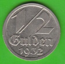 Danzig 1/2 Gulden 1932 fast vz nswleipzig