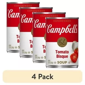 (4 pack) Campbell's Condensed Tomato Bisque Soup, 10.75 oz Can - Picture 1 of 10