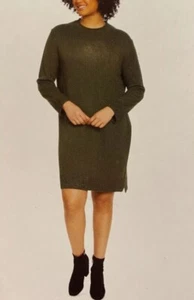 Jessica Simpson - Women's Long Sleeve Cozy Sweater Dress -Green - Size  L - Picture 1 of 3