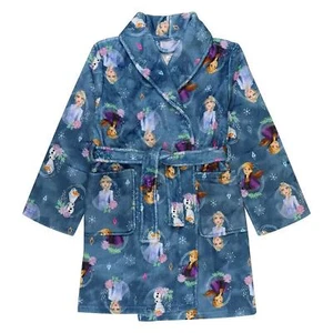 Disney's Frozen 2 Girls "Frozen Story" Elsa Anna Olaf Robe Blue Size 8 - Picture 1 of 6