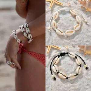 Armband Muschel Kette Kauri Kaurimuschel Muschelarmband Boho Ibiza Festival Surf - Bild 1 von 11
