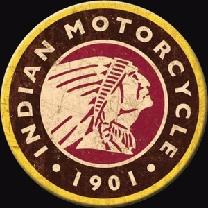 "NUEVO Imán de Refrigerador Redondo 3" LOGOTIPO INDIO MOTOCICLETA - Imagen 1 de 1