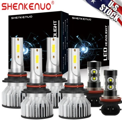 For Hyundai Santa Fe 2019 2020 LED Headlight Hi/Low + Fog Light Bulbs Combo Kit Foto 1 de 4