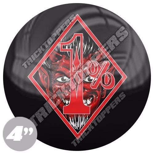 Calcomanía adhesiva brillante personalizada premium de 4" para ventana de auto camión SUV - DIABLO ROJO 1 %ER Foto 1 de 1