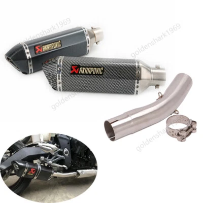 For Triumph Daytona 675R 2013-2017 Exhaust Tips Mid Pipe Slip On 51mm Mufflers - Image 1 of 4