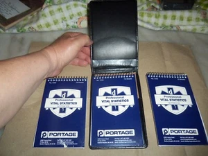 3 PORTAGE PROFESSIONAL VITAL STATS NOTEBOOK 70 SHEETS w/ LEATHER ORGANIZER LOOK! - Bild 1 von 4