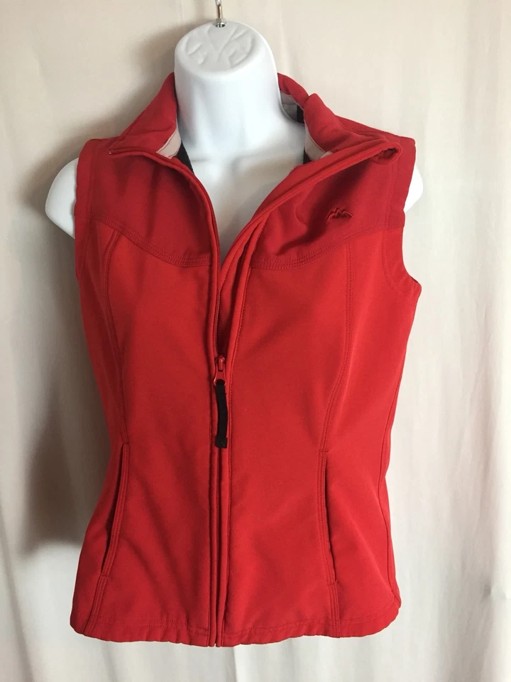 Extra Small Womens Outdoor Vest Fleece Lined Red XS Snozu  - Image 1 of 4