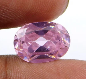 13 Cts Pink Zircon Oval Shape Faceted Loose Gemstone Ring Size 10x14 MM C-4077 - Picture 1 of 3