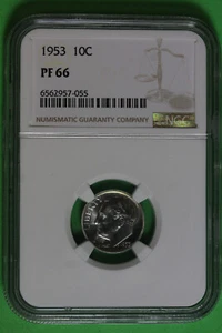 1953 Proof Roosevelt Dime NGC PF66 #B36482 - Picture 1 of 2