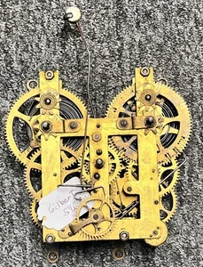 Antique Gilbert Front Mount 8 Day Used Clock Movement “ 1912” Clocks Working - Picture 1 of 12