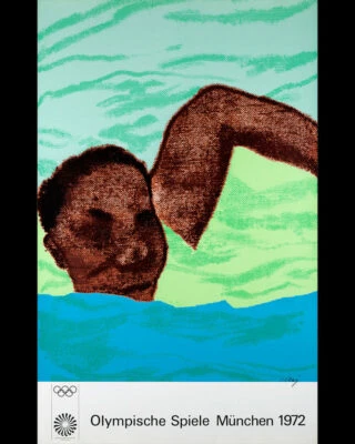 Póster Original Olímpico R. B. Kitaj 1972 40" X 25" Edición 3 (un póster) Foto 1 de 4