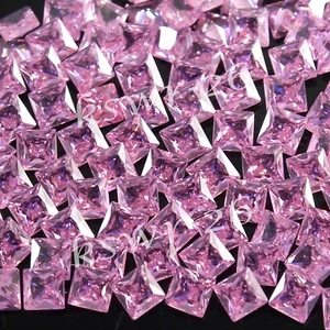 100 Pcs Lot Natural Pink Sapphire Certified 2.30 MM Princess Cut Gemstone Loose - Picture 1 of 9
