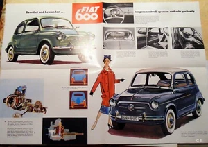 FIAT 600 ~ ORIGINALPROSPEKT  etwa 1960 (S) - Bild 1 von 4