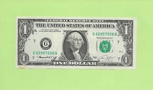 1974 ..UNCIRC $1 G 6295 7026 B .... 1974 $1 G-B NICE NOTE FRN - Picture 1 of 2