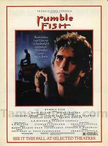 1983 Rumble Fish Film Promo Mini Poster alte DRUCKANZEIGE einzigartige Geschenkidee (2376) - Bild 1 von 1