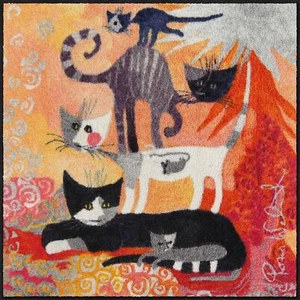 Rosina Wachtmeister Fußmatte Lifestyle Katzenturm 85x85 cm Sauberlaufmatte - Bild 1 von 10