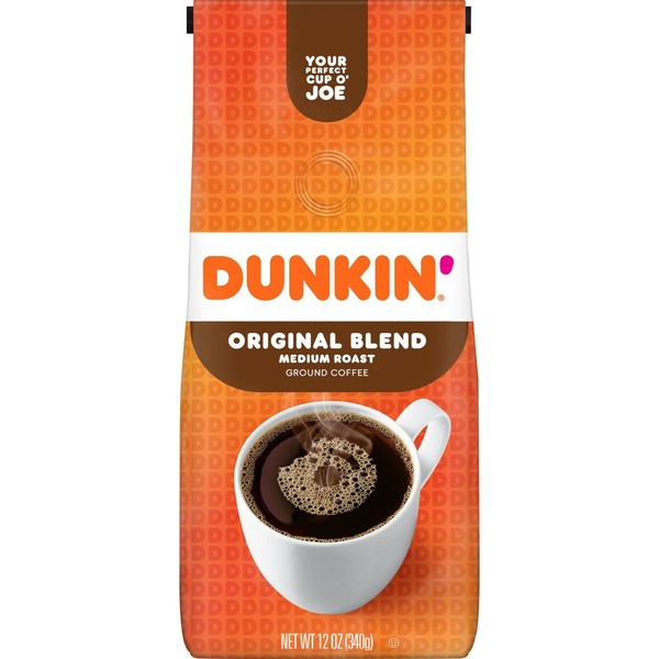 Dunkin' Original Blend Medium Roast Ground Coffee 12 Oz WORLDWIDE SHIPPING Photo Related