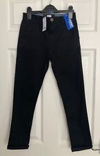 NEW NEXT Boys Black Skinny Fit with Stretch Trousers Size 10 Years