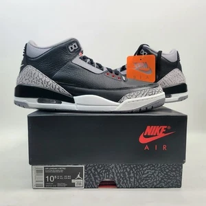 Taglia 10,5 - Air Jordan 3 Retro OG 2024 Nero Cemento - Foto 1 di 12