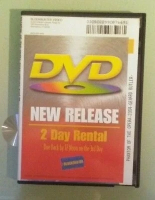 BLOCKBUSTER VIDEO RENTAL glastonbury ct  DVD PHANTOM OF THE OPERA gerard butler - Image 1 of 3