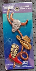 Wrights "Western Motif" Iron On Applique Size 2" x 4 1/4" - Picture 1 of 2