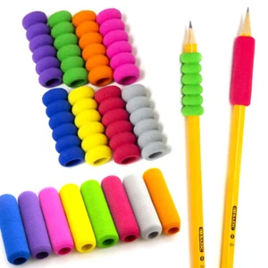 8 Pc Assorted Pencil Grips Pen Comfort Holder Soft Foam Groove Sponge School - Picture 1 of 1