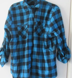 Camisa Mujer Abollria XXL Azul Cuadros - Imagen 1 de 3