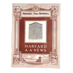 June 1927 Harvard Yale Baseball Team Roster AA News Bruce Caldwell MLB Player - Imagen 1 de 12