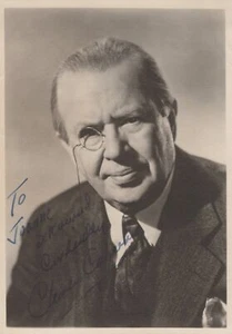 Vintage 1940s Portrait of Charles Coburn Monocle HAND SIGNED Original Photo - Picture 1 of 2