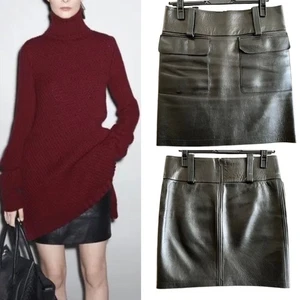 Celine Phoebe Philo 2012 Lookbook Leather Skirt Short Black 36 - Picture 1 of 9
