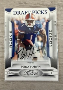 2009 Playoff Prestige #187 Percy Harvin Signed Rookie Card /199 Florida Gators - Picture 1 of 2