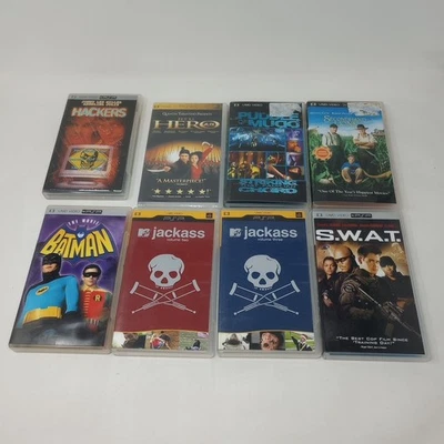 Lot 7 PSP UMD Movies With Cases & 1 Empty Case (Hackers) Foto 1 de 4