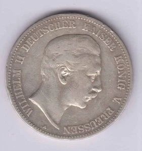 GERMANY DEUTSCHLAND Prussia 5 Mark 1900A silver (AH291) - Picture 1 of 2