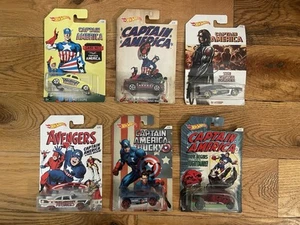 Hot Wheels Captain America Set of 6 Cars 2015 New - Picture 1 of 7