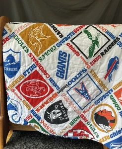 Vintage Sears NFL Football Teams Decke 77”x110” - Bild 1 von 5