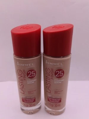 Rimmel Lasting Finish 25 HR w Comfort Serum 091 Light Ivory 1 oz. QTY:2 - Image 1 of 4