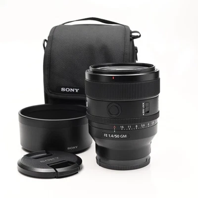 Lente de montaje Sony 50 mm f1,4 FE GM G Master E SEL50F14GM #789 Foto 1 de 4