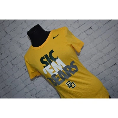 Camisa de Gimnasio Nike Para Mujer Talla Mediana Amarilla Rendimiento Baylor Bears Amarilla Foto 1 de 4