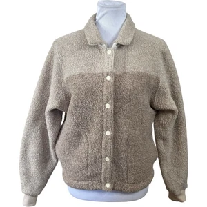 Outdoor Voices Mega Fleece Bomber Snap Jacket Two Tone Oatmeal S Small 2020 - Picture 1 of 8