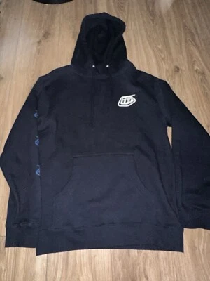 Moletom com capuz Troy Lee Designs masculino pequeno preto manga longa gráfico pulôver - Imagem 1 de 4