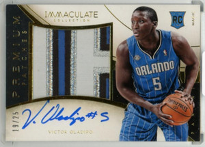 2013-14 Victor Oladipo /25 Panini Immaculate Collection Premium Auto Patch #99 