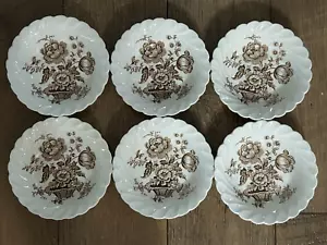 Vintage Clarice Cliff China England 6 Berry Bowls Charlotte Staffordshire - Picture 1 of 1