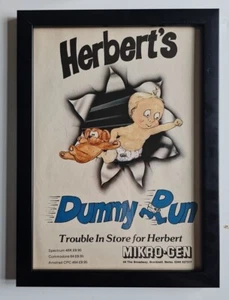 Herberts Dummy Run Spectrum C64 FRAMED ADVERT GAME POSTER A4 8X12" - Picture 1 of 2