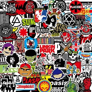 【OZmall】100pcs NEW Rock Band Stickers Beatles Punk Music Skateboard Cars - Picture 1 of 2