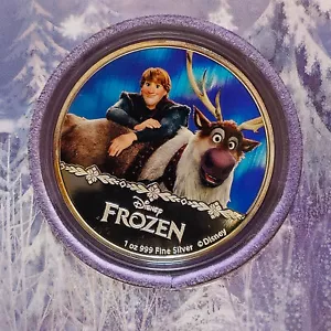 1 oz. Moneda Color Plata Pura - Frozen: Magic of the Northern Lights Collectio - Imagen 1 de 5